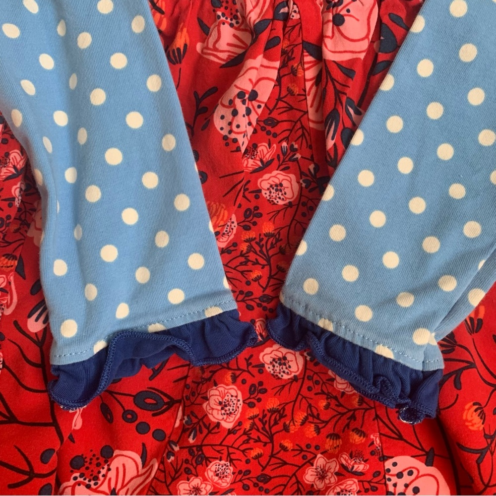 Matilda Jane Polka Dot Top Floral Bottom Dress Size 6 - Picture 12 of 13